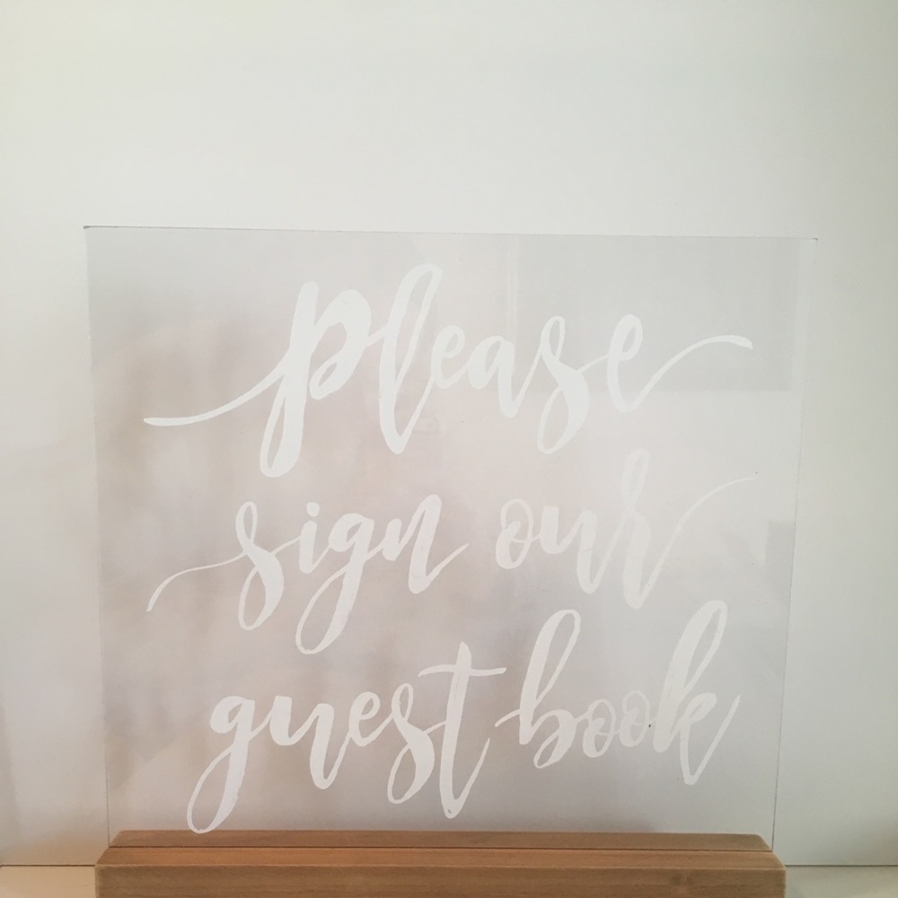 Acrylic Guestbook Sign Wedding Decor